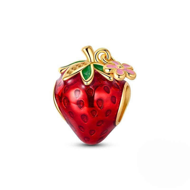 Modenzastore Golden Strawberry Bloom Charm