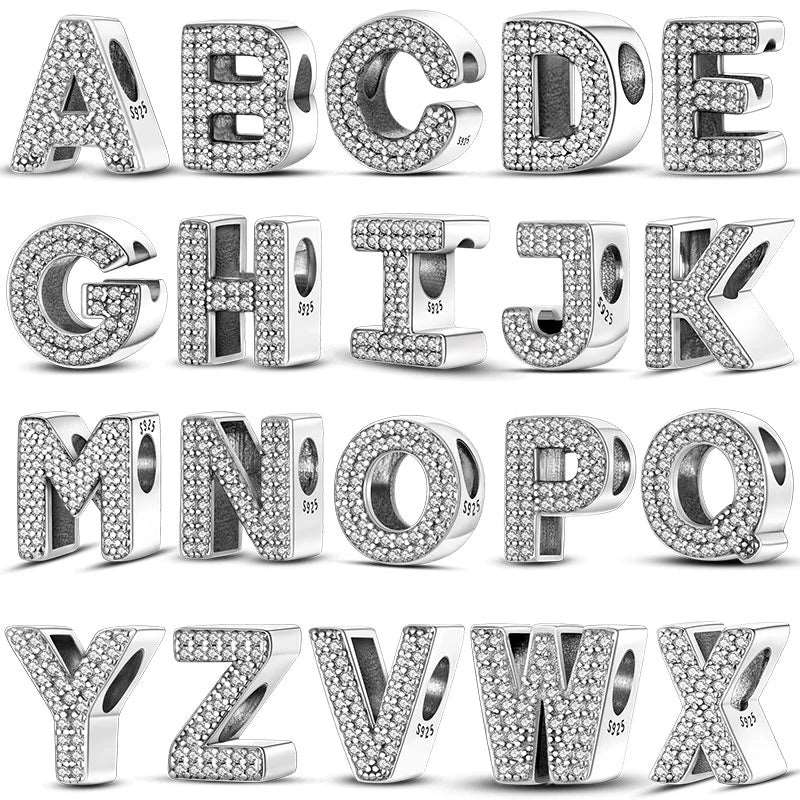 Modenzastore Sparkling Letter A~Z Alphabet Charm